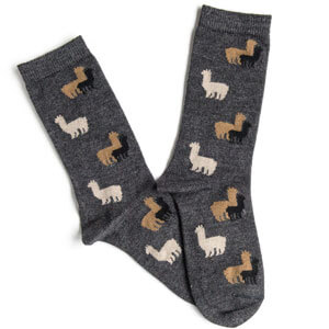 Multicolored Alpaca Pattern Socks