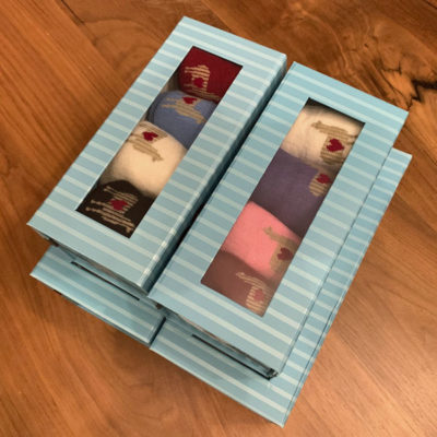 Top View Alpaca Sock Gift Boxes