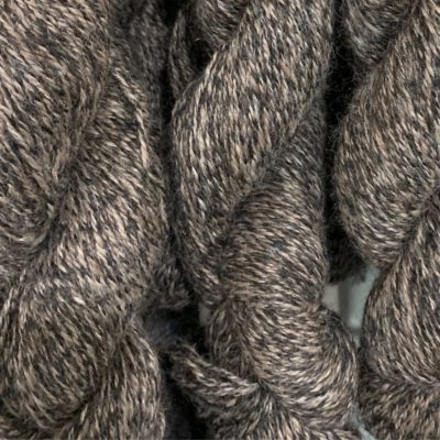 100% Alpaca Yarn in Rose Grey and Black Tweed