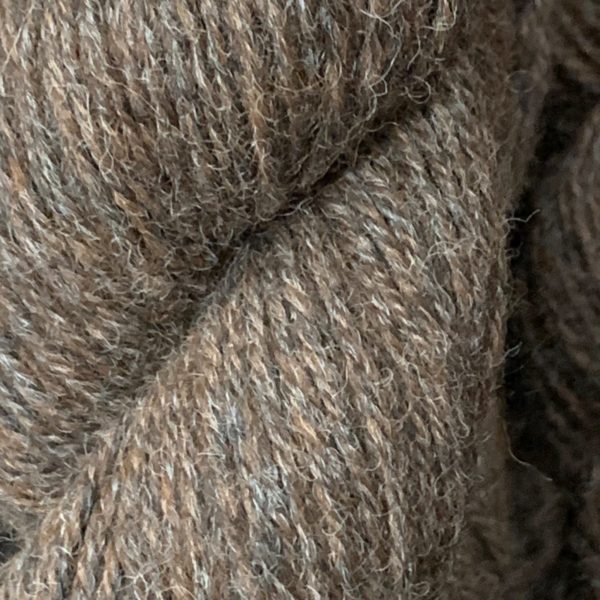 100% Alpaca Yarn in Dark Rose Grey and Dark Silver Grey Tweed