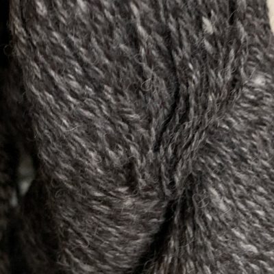 100% Alpaca Yarn in Silver Grey and Black Tweed