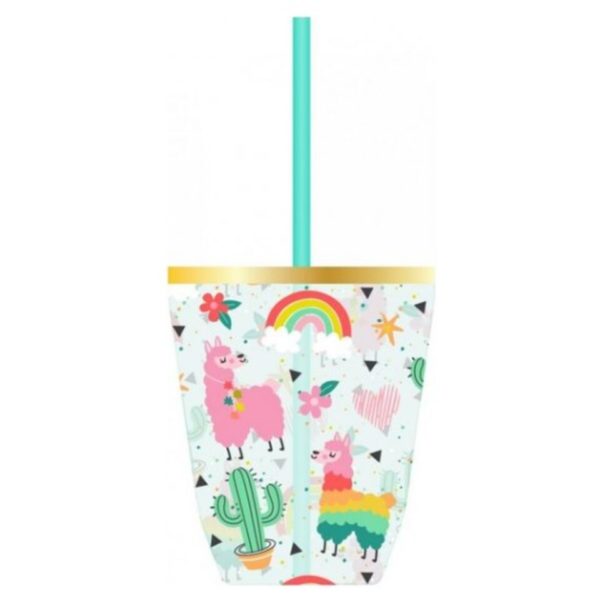 Reusable Alpaca Tumbler With Lid and Straw