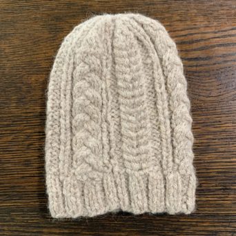 Chunky Knit Hat in 93% Alpaca 7% Polyamide