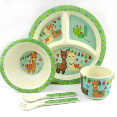 Children's Llama Dinnerware - Set of 5 Dishes
