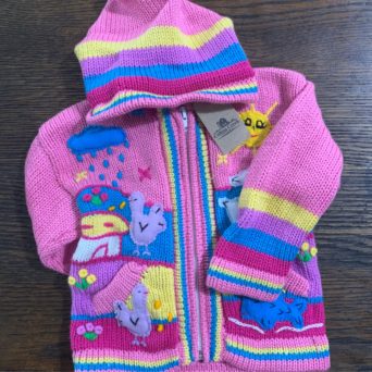Child's Sweater With Barn Scene