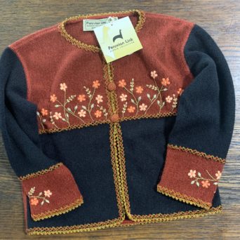 Kid's Poncho/Sweater With Hand Embroidery and Crochet