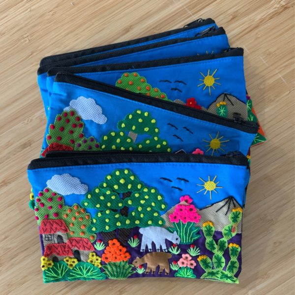 Lined Pencil Case With Fabric Design