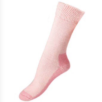Pink Hiker Socks in Alpaca Blend in Medium