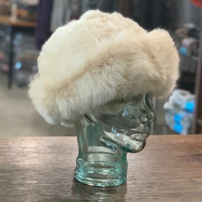 Beige Baby Alpaca Fur Hat