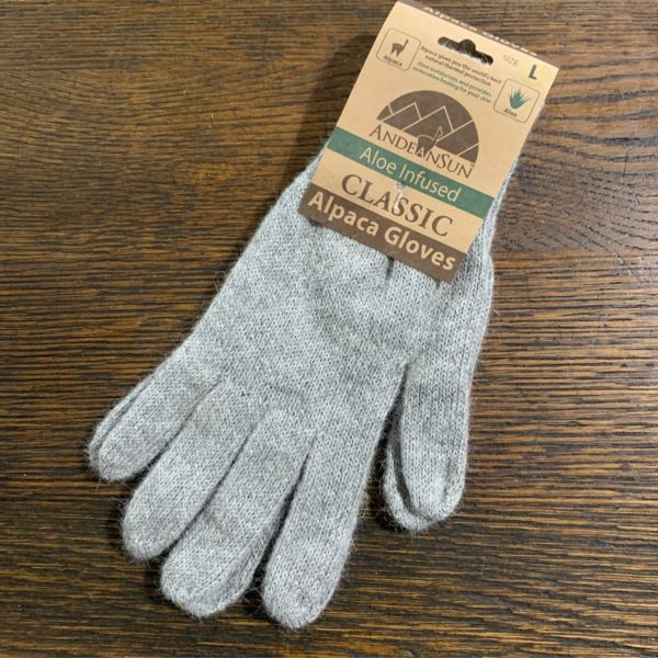 AS Light Grey Alpaca Gloves in Large