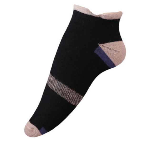 Unisex Alpaca Golf Socks in Black & Natural