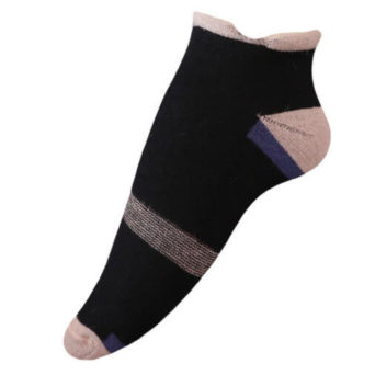 Unisex Alpaca Golf Socks in Black & Beige