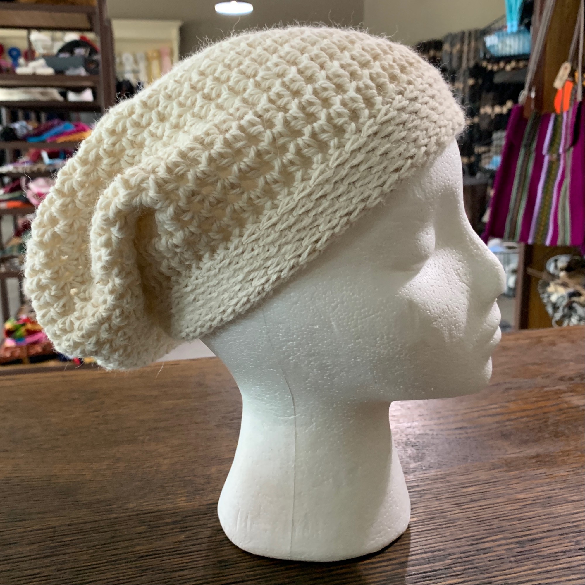 READY TO SHIP knitted slouchy beanie. Baby Alpaca hat