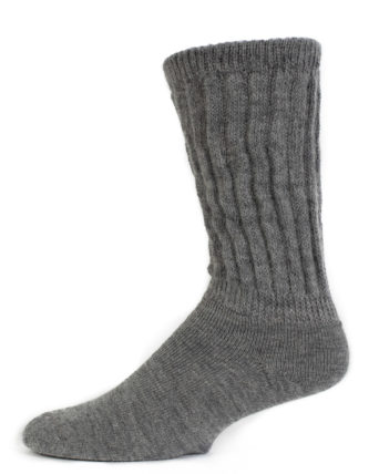 Light Grey Therapeutic Socks Made From Alpaca Blend