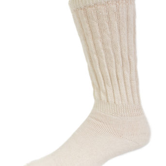 White Therapeutic Socks Made From Alpaca Blend
