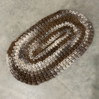 20" X 34" Hand-Crocheted Alpaca Rug
