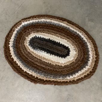 32" X 42" Hand-Crocheted Alpaca Rug