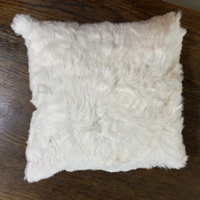 White Suri Alpaca Fur Pillow - 15"x15"