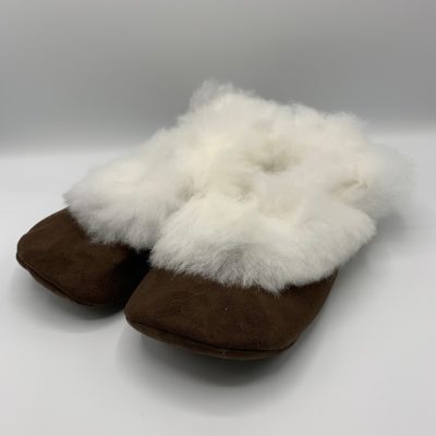 Unisex Alpaca Fur Slippers in Large