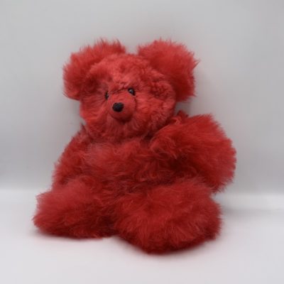 12" Baby Alpaca Teddy Bears in Red