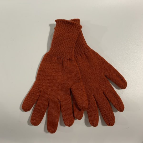 Reversible Baby Alpaca Gloves in Orange