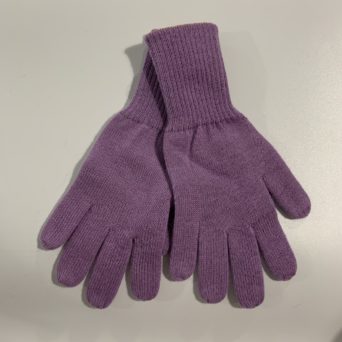 Reversible Baby Alpaca Gloves in Purple
