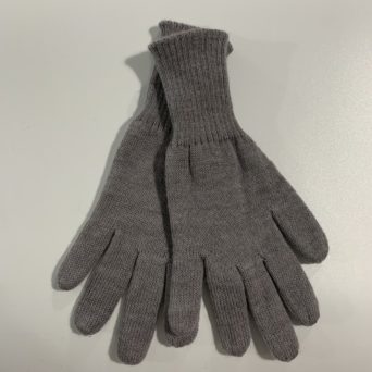 Reversible Baby Alpaca Gloves in Light Grey and Black