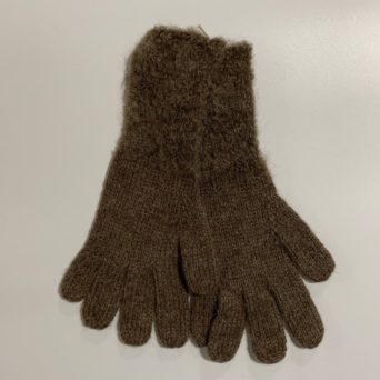 Handmade Alpaca Gloves in Medium Rose Grey