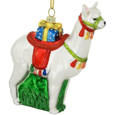 Alpaca With Presents Ornament