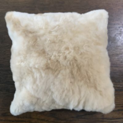 Beige Baby Alpaca Fur Pillow - 15"x15"