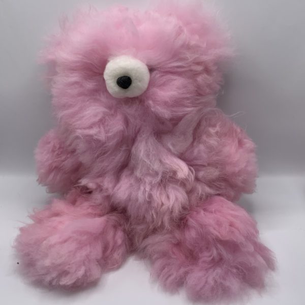 Pink 20 Inch Teddy Bear in Alpaca Fur