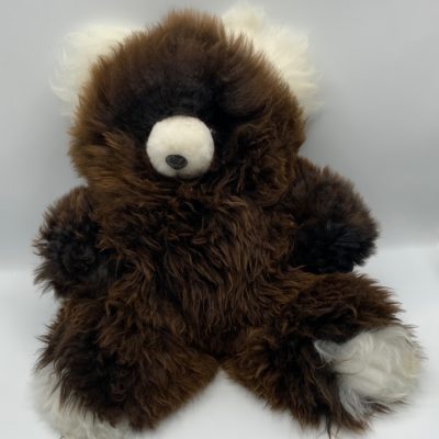 20" Dark Brown Alpaca Fur Teddy Bear