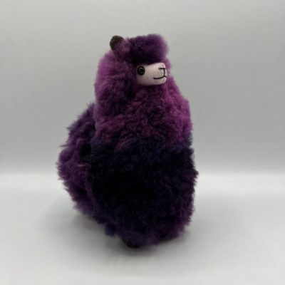 8" Dark Purple Fur Alpaca
