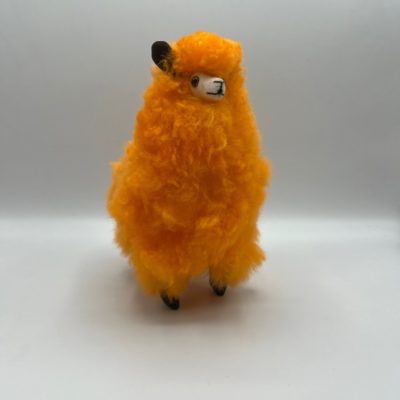 8" Orange Fur Alpaca