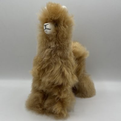 10" Light Fawn Stuffed Alpaca