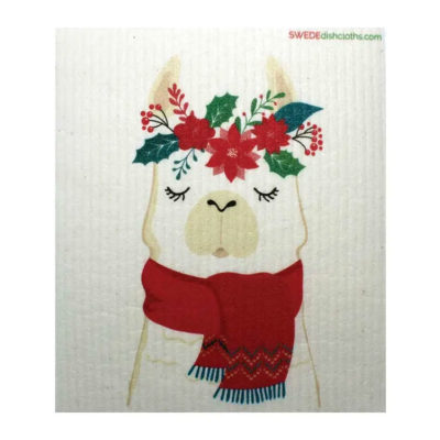 Christmas Alpaca Swedish Dishcloth